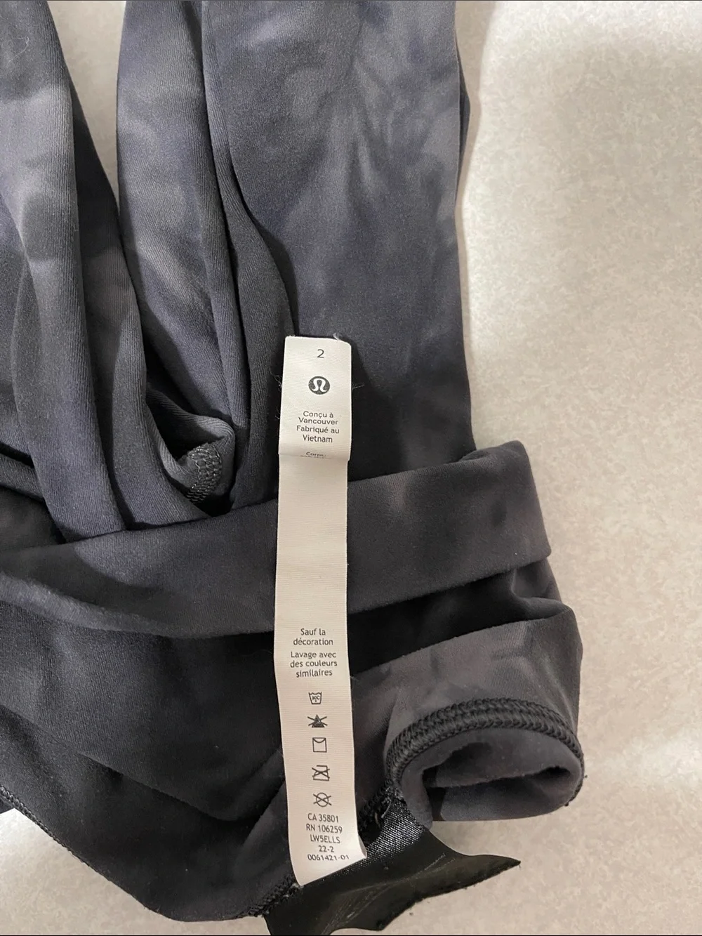 lululemon athletica Black Tie-Dye Leggings